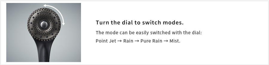Offers four water flow modes to choose from