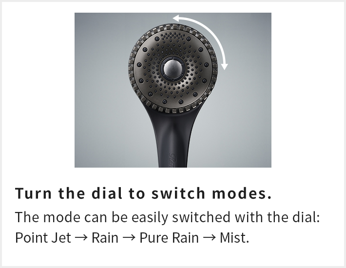 Offers four water flow modes to choose from
