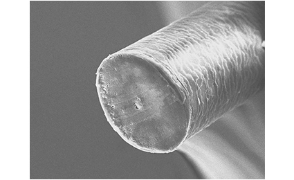 つぶれていない髪