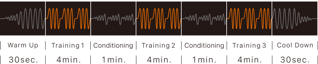 トレーニングは1日1回15分。