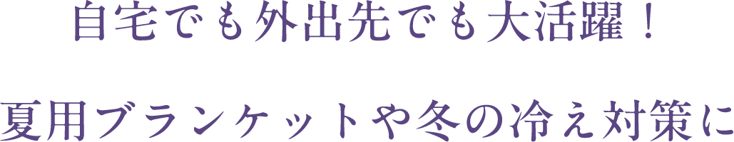 自宅でも外出先でも大活躍！夏用ブランケットや冬の冷え対策に