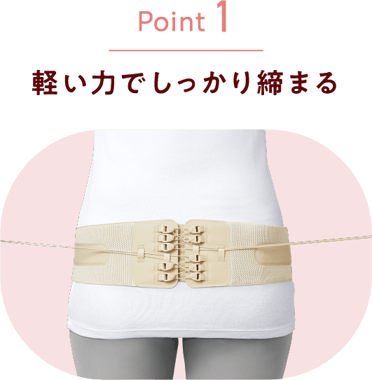Point1 軽い力でしっかり締まる